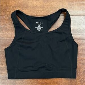 Torrid Black Racerback Sports Bra, Size 10